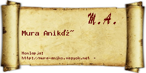 Mura Anikó névjegykártya